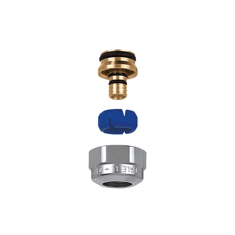 Caleffi Klemmverschraubung mit selbstanpassendem Durchmesser für Kunststoff- und Mehrschichtverbundrohre 23 × 1,5, Innendurchmesser 7,5–8 DARCAL 681000