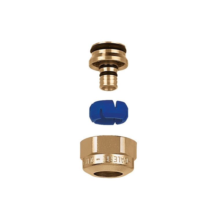 Caleffi Klemmverschraubung mit selbstanpassendem Durchmesser für Kunststoff-, Einfach- und Mehrschichtverbundrohre. 23 × 1,5, Innendurchmesser 9,5–10 DARCAL 680006