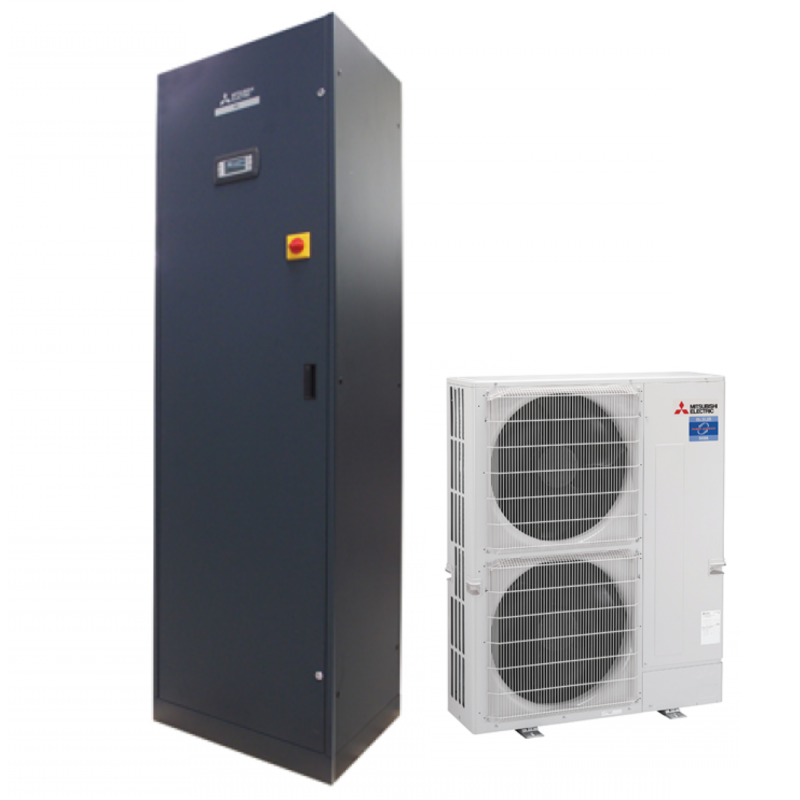 Solarics Mitsubishi s-Mext DX 038 F3 unter 2x PUZ-ZM 200YKA – Klimaanlage für Rechenzentren
