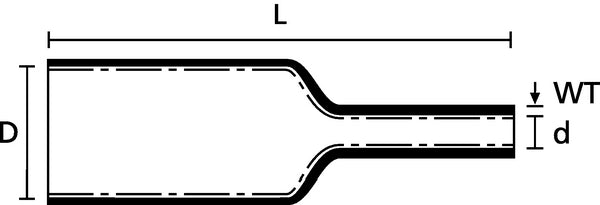 HELLERMANNTYTON Warmschrumpf-Verbindungsgarnitur LVK-C-5x1,5-16 PO-X BK mit Connector -Art.380-04014