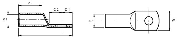 CIMCO Presskabelschuh DIN 46235 50qmm M10 -Art.183518