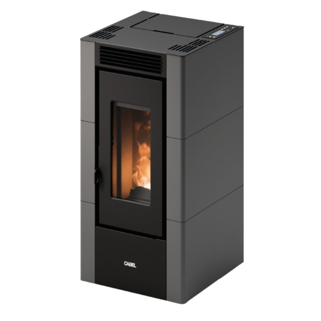Cadel Cristal 6 luftgeführt – Pelletofen, 5,5 kW, WLAN, Anthrazit