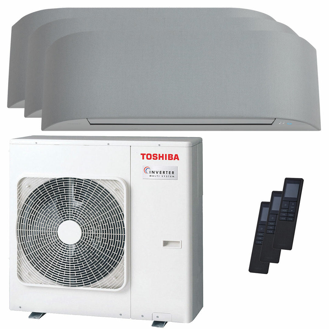 Toshiba Haori 9000+12000+12000 BTU – Multisplit-Klimagerät (3 Innengeräte), 7/8,7 kW, R32, A+++/A++, WLAN
