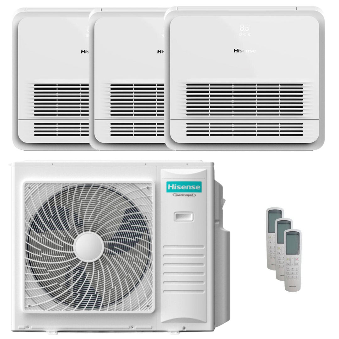 Hisense Standgerät AKT 12000+12000+18000 BTU – Multisplit-Klimagerät (3x), 10/11 kW, R32, A++/A+