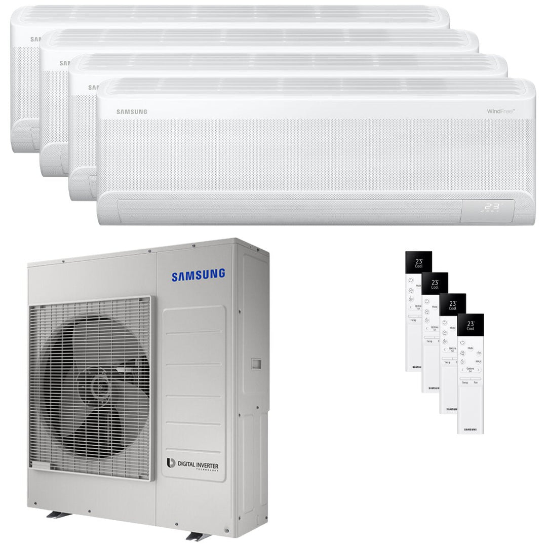 Samsung Windfree Avant S2 9000+12000+12000+12000 BTU – Multisplit-Klimagerät (4 Innengeräte), 9,1/10,75 kW, R32, A++/A+, WLAN