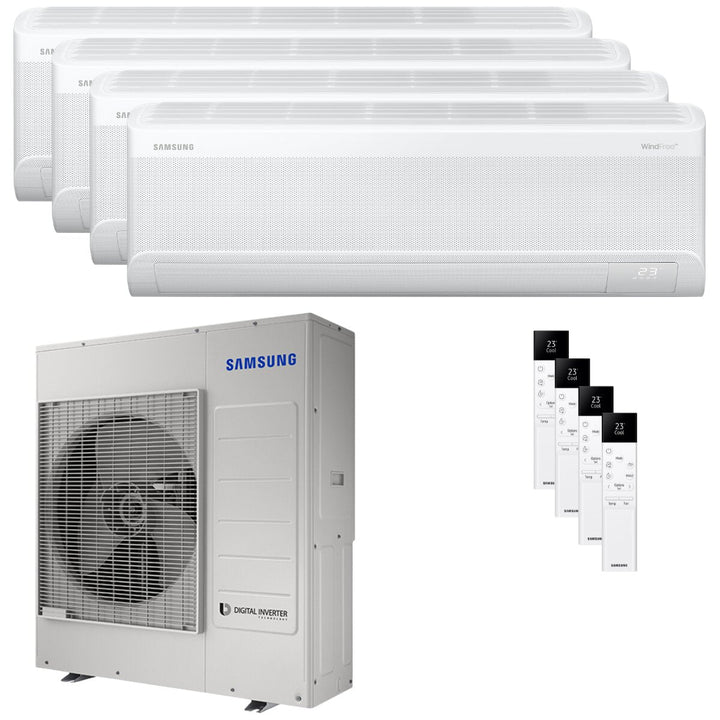 Samsung Windfree Avant S2 9000+12000+12000+12000 BTU – Multisplit-Klimagerät (4 Innengeräte), 9,1/10,75 kW, R32, A++/A+, WLAN