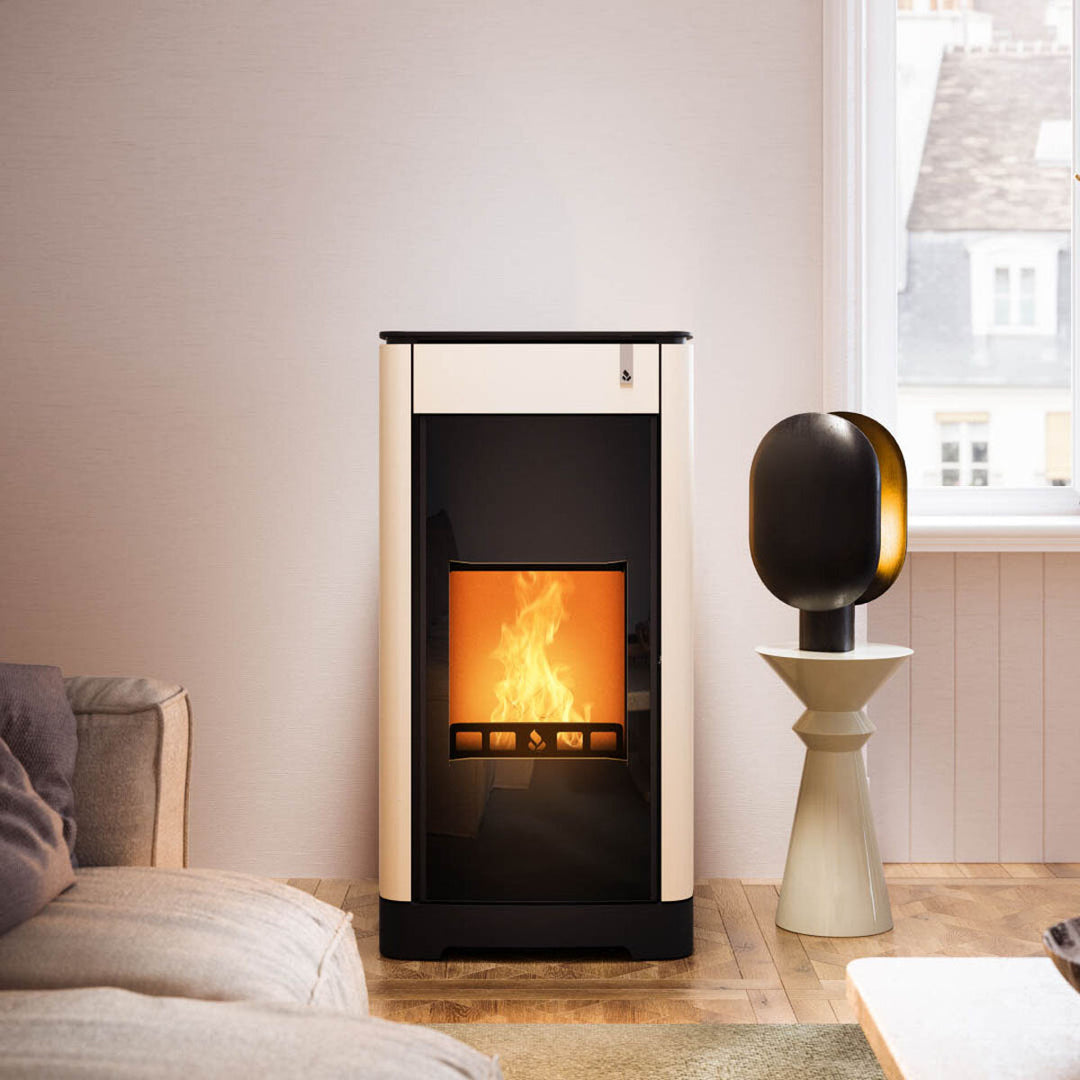 Girolami Furni 14 avorio – Holzofen (wasserführend), 15 kW, Elfenbein