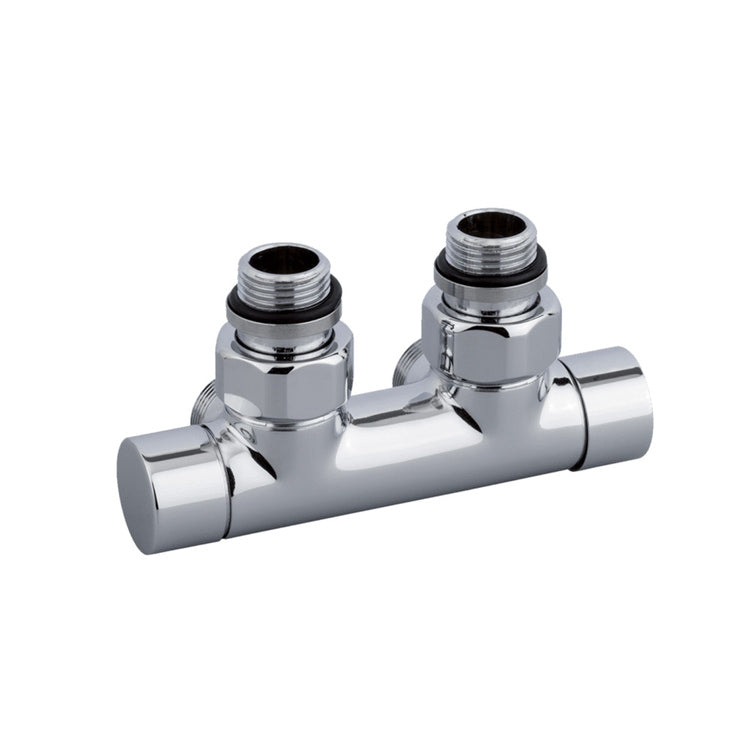 Deltacalor Doppio (50 mm) Anschluss Mehrschichtrohr manuelles Ventil, Weiß CIRCLE AICP1RP0102B