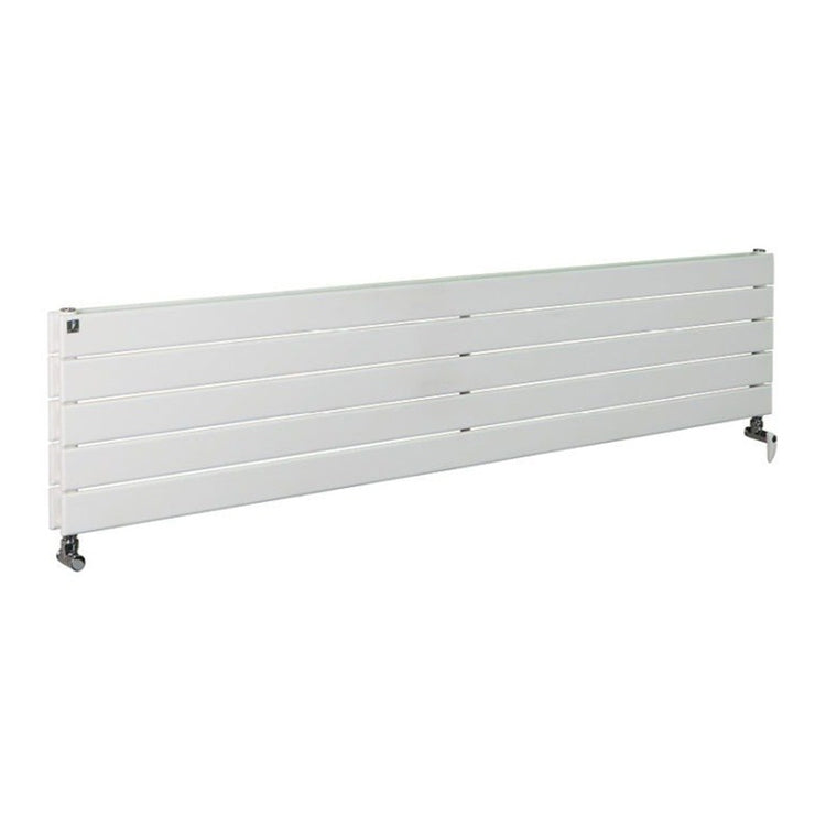 Deltacalor Design-Heizkörper FLYLINE horizontal doppellagig, H 52,4 × B 180 cm, Weiß FL2H180007B
