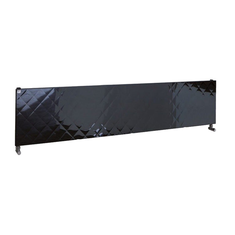 Deltacalor Design-Heizkörper QUILT horizontal, H 52,8 × B 150 cm, aus Edelstahl, Black Steel QT1H150052XN