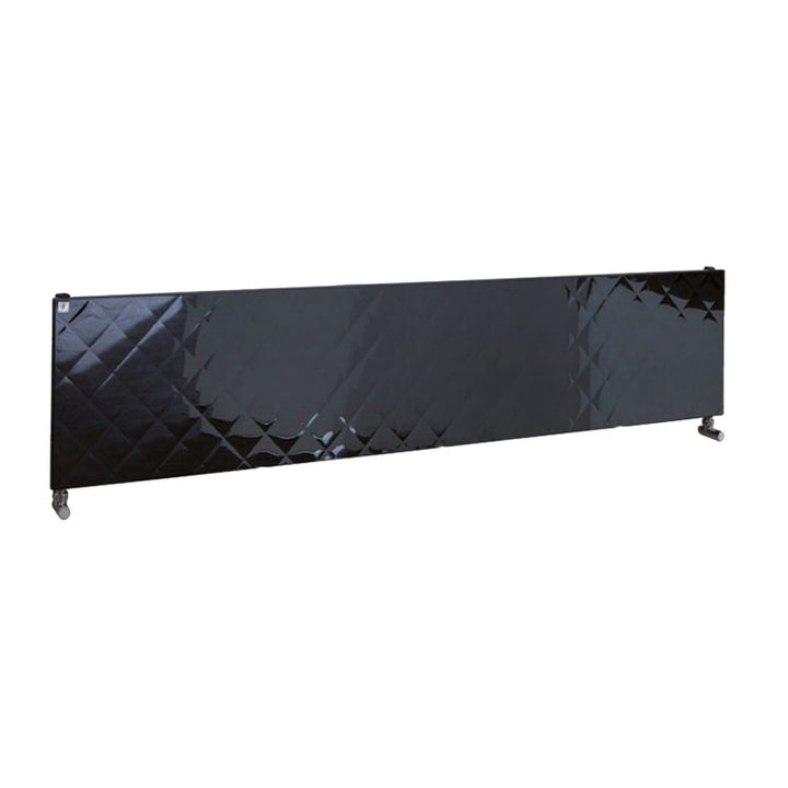 Deltacalor Design-Heizkörper QUILT horizontal, H 52,8 × B 150 cm, aus Edelstahl, Black Steel QT1H150052XN