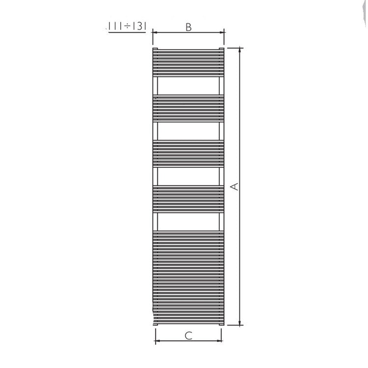 Deltacalor Badheizkörper HEGO 13, H 177 cm HG13177050S7047G