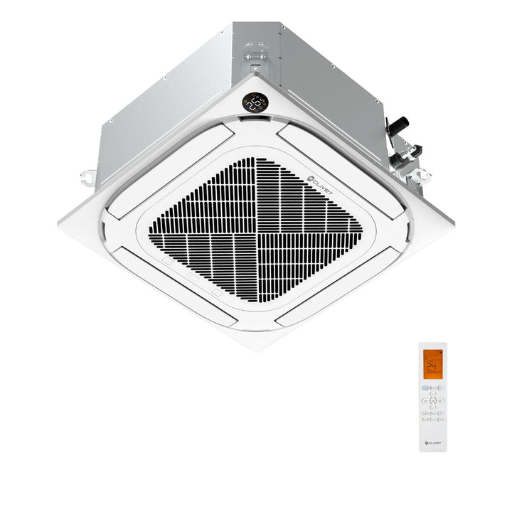 Clivet Kassettengerät Kompakt 4-Wege IBA1-Y 9000+9000 BTU – Multisplit-Klimagerät (2x), 5,28/5,57 kW, R32, A++/A+, WLAN