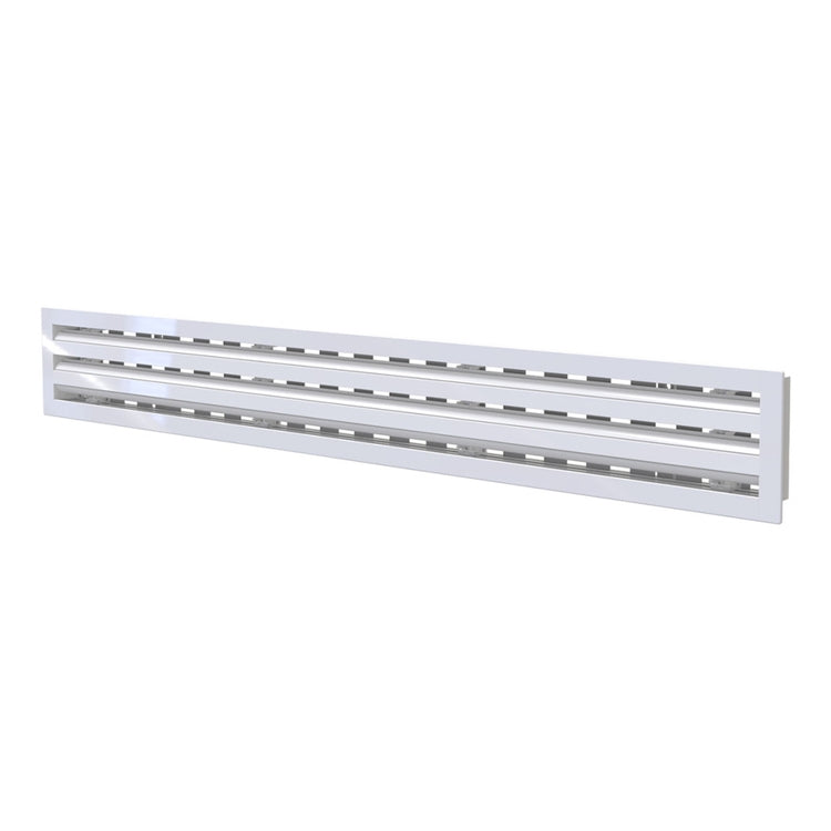 Tecnosystemi Linear sichtbarer Kondenswasserschutz-Luftauslass L. 60 cm, 3 Schlitze, mit Klappe und zentralem Deflektor PWD301494