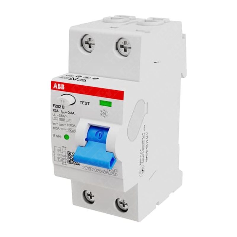 ABB Fehlerstromschutzschalter 25A 2P- Type B - 300mA