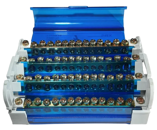 Noark Verteilerblock 4-polig, 125 A, 11 Anschlüsse