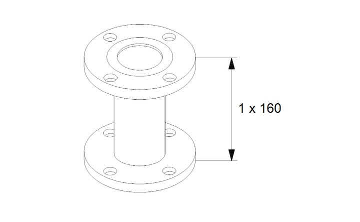 GRUNDFOS Mechanisches Zubehör Adapter A65-160 DN 65 PN 6 Art. 559923