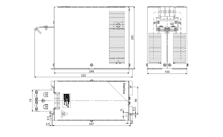 GRUNDFOS Elektrisches Zubehör Sine-wave filter Art. 96754976