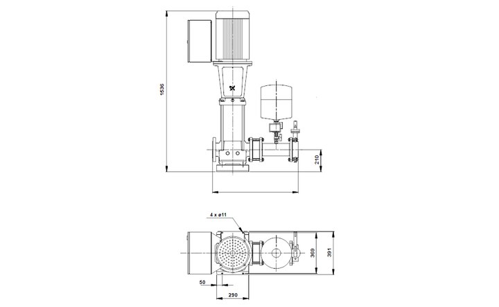 GRUNDFOS Druckerhöhungsanlage Hydromono 1 CRN45-5 400V Art. 91041340