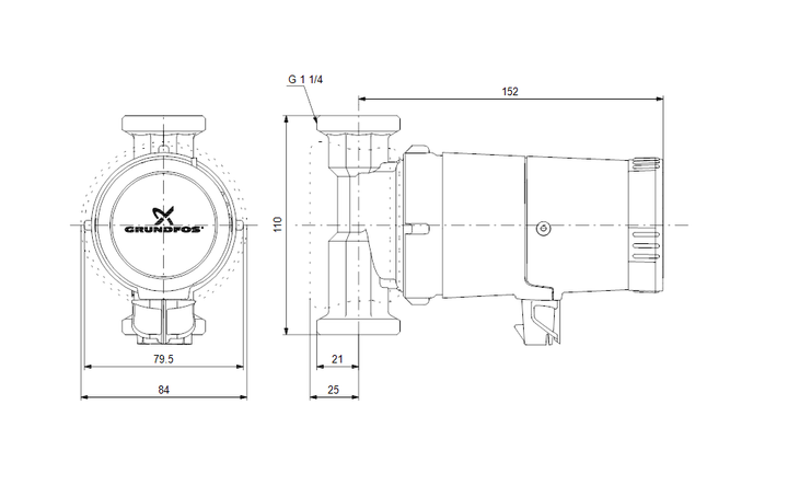 GRUNDFOS Umwälzpumpe UP 20-14 BXA 110 Art. 97680070