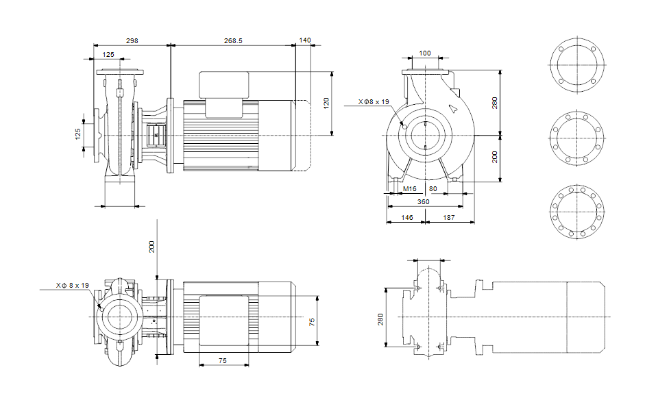 GRUNDFOS Einstufige Blockpumpe NB 100-160/160-142 Art. 95109839