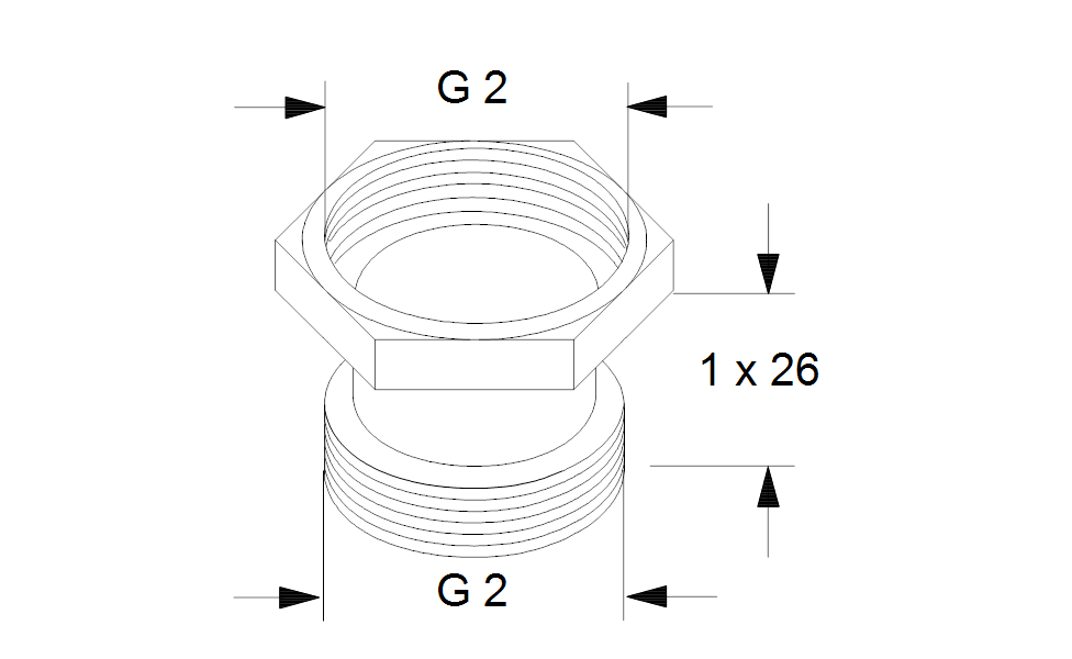 GRUNDFOS  Mechanisches Zubehör Adapter A10 2"x2" PN 10 Art. 535049