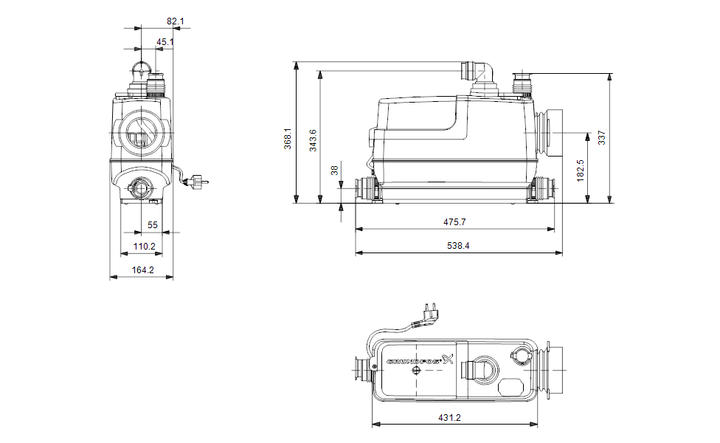 GRUNDFOS Hebeanlage SOLOLIFT2 CWC-3 Art. 97775316 