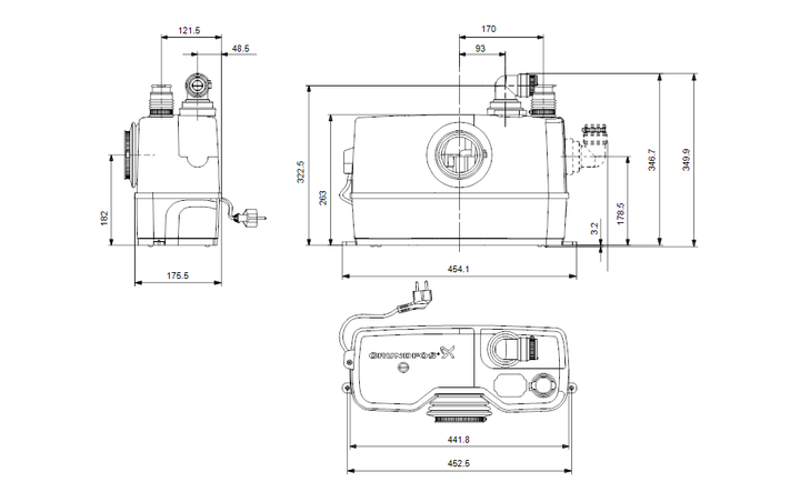 GRUNDFOS Hebeanlage SOLOLIFT2 WC-1 Art. 97775314