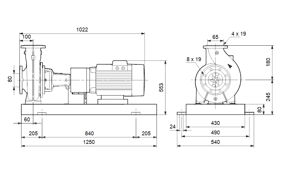 GRUNDFOS  Normpumpe NKE 65-125/144 Art. 96600668