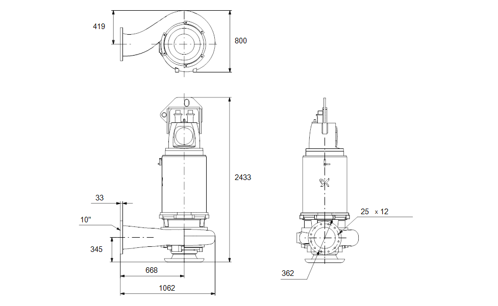 GRUNDFOS Tauchmotorpumpe S2.35.A100.1680.6.72S.C.488.G.N.D.61H Art.97703230