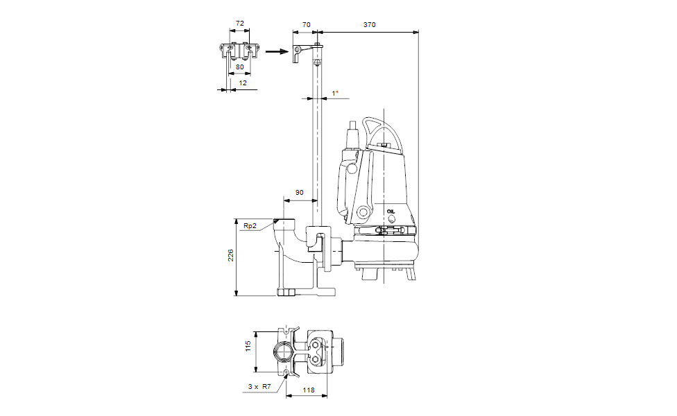 GRUNDFOS TAUCHMOTORPUMPEN EF30.50.11.E.2.50B Nr. 96878445