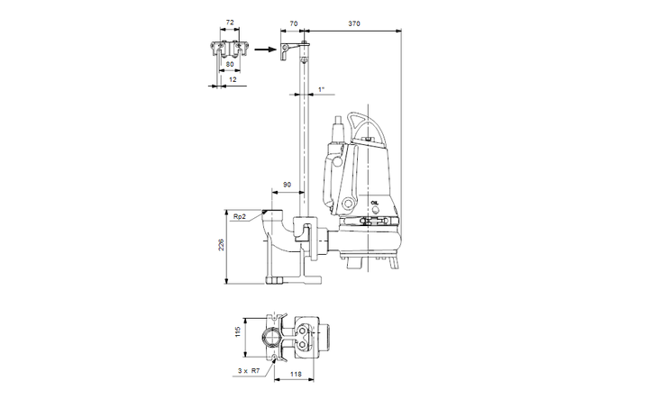 GRUNDFOS TAUCHMOTORPUMPEN EF30.50.09.E.2.1.502 Nr. 96877515