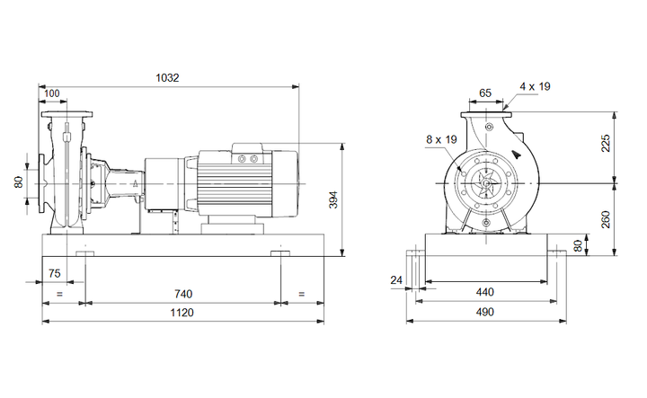 GRUNDFOS Normpumpe NK 65-200/219 Art. 96595110