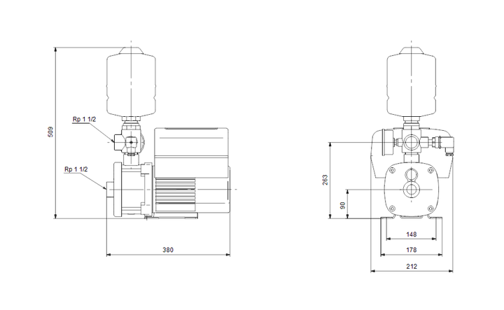 GRUNDFOS Druckerhöhungsanlagen CMBE 10-54 I-U-C-C-D-C Art. 98382202