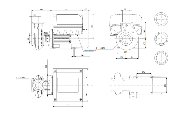 GRUNDFOS Einstufige Blockpumpe NBE 65-160/177 AAF2AESBAQEPWB Art. 95108639
