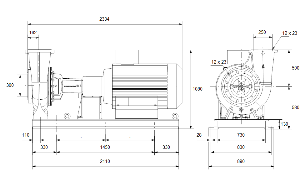 GRUNDFOS Normpumpe NK 250-450/381 Art. 97510600