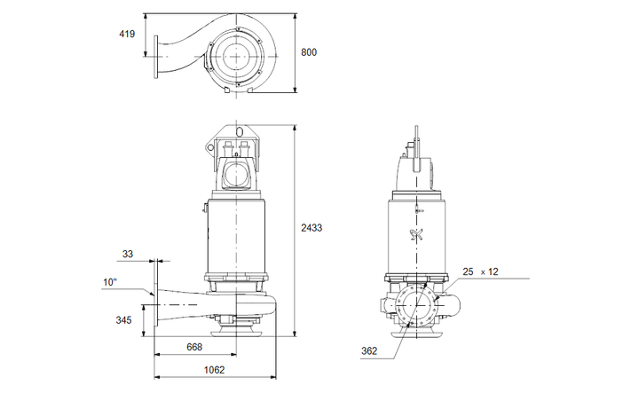 GRUNDFOS Tauchmotorpumpe S2.35.A100.1680.6.72S.S.488.G.N.D.61H Art.97703229
