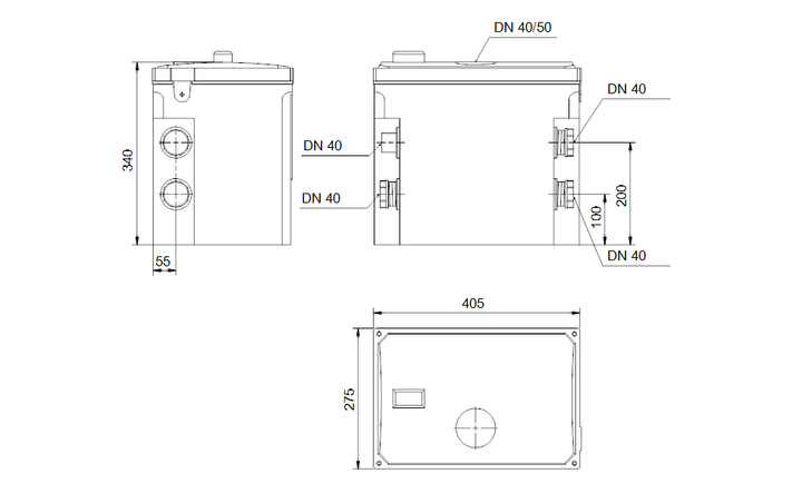 GRUNDFOS Abwassersammelbehälter LIFTAWAY C40-1 Art. 96003985