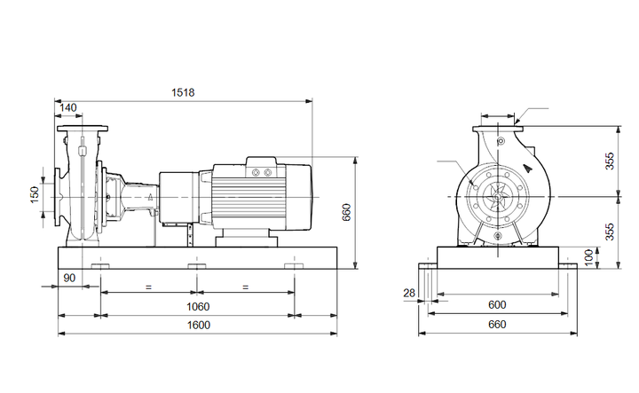 GRUNDFOS Normpumpe NK 125-250/269 Art. 96595750