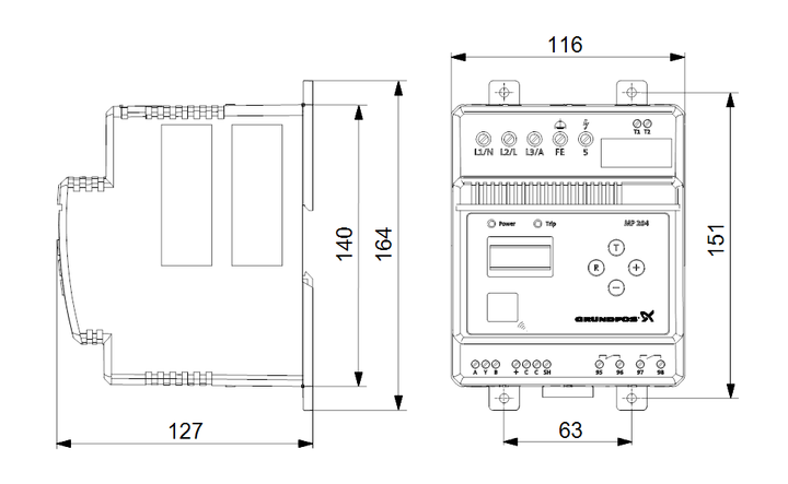 GRUNDFOS Elektrisches Zubehör MP 204 Art. 96079927