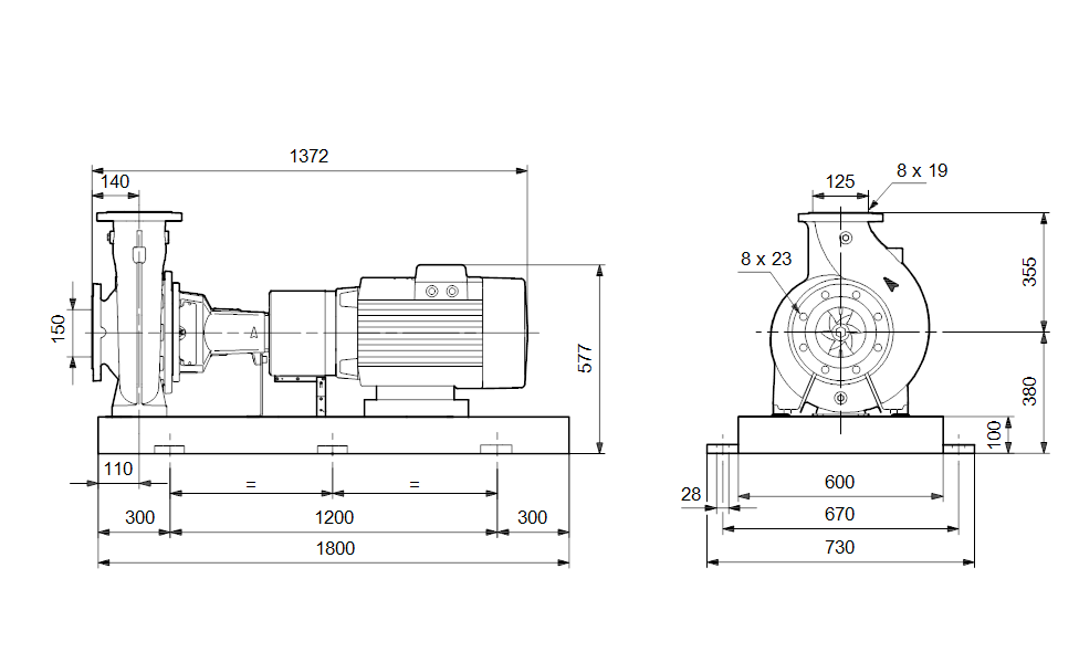 GRUNDFOS Normpumpe NK 125-315/335 Art. 95107219