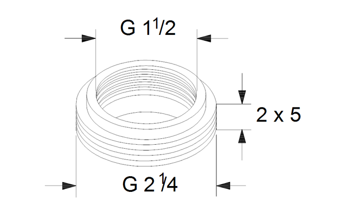GRUNDFOS Mechanisches Zubehör Adapter A21 1 1/2"x2 1/4" PN 10 Art. 535114