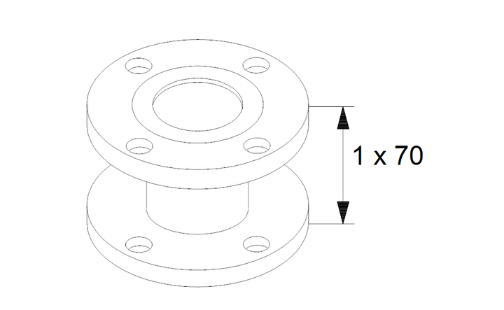 GRUNDFOS Mechanisches Zubehör Adapter A40-70 DN 40 PN 6 Art. 539921