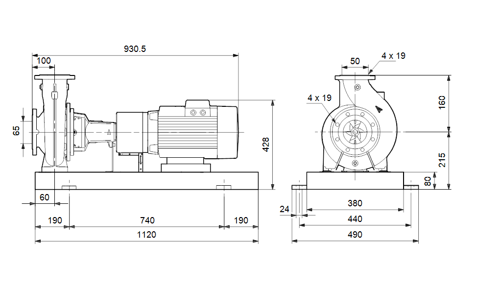 GRUNDFOS Normpumpe NKE 50-125/144 Art. 96600563