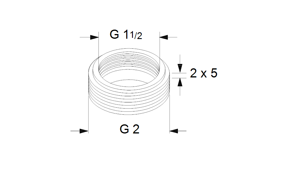 Grundfos Adapter A7 1 1/2"x2" PN 10 Nr. 535046