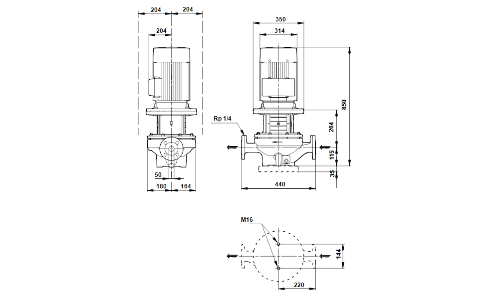 GRUNDFOS Einstufige Inlinepumpe TP 50-710/2 A-F-A-GQQE Art. 96087192