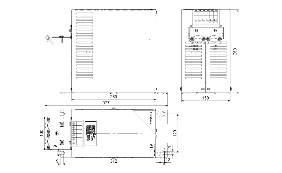 GRUNDFOS Elektrisches Zubehör Sine-wave filter Art. 96754977