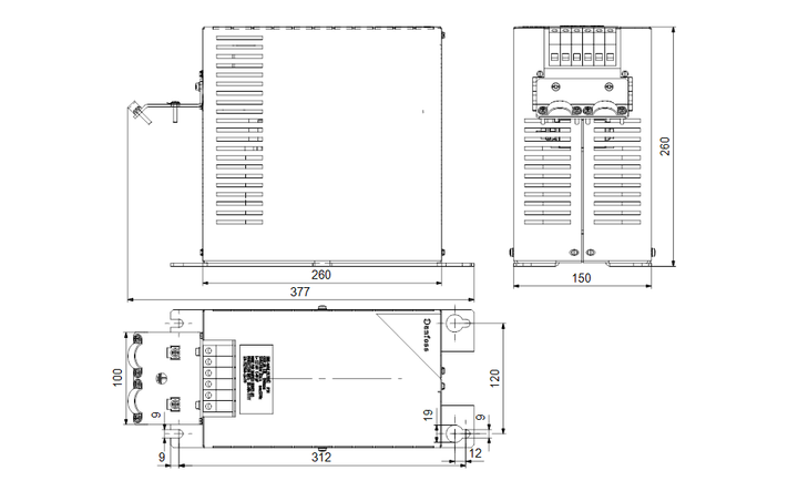GRUNDFOS Elektrisches Zubehör Sine-wave filter Art. 96754977