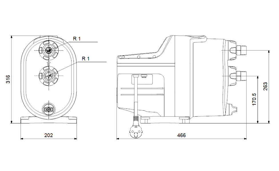 GRUNDFOS Druckerhöhungsanlagen SCALA1 5-55 Art, 99530407