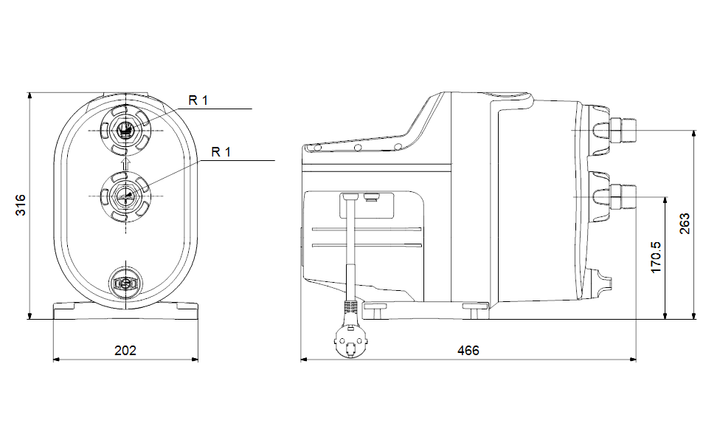 GRUNDFOS Druckerhöhungsanlagen SCALA1 5-55 Art, 99530407